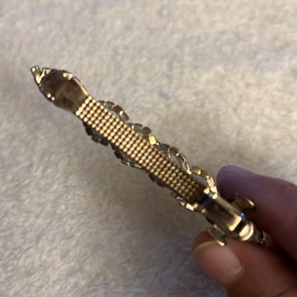 Vintage Rhinestone Barrette – Silver-Tone Sparkle Hair Clip - Picture 3 of 4